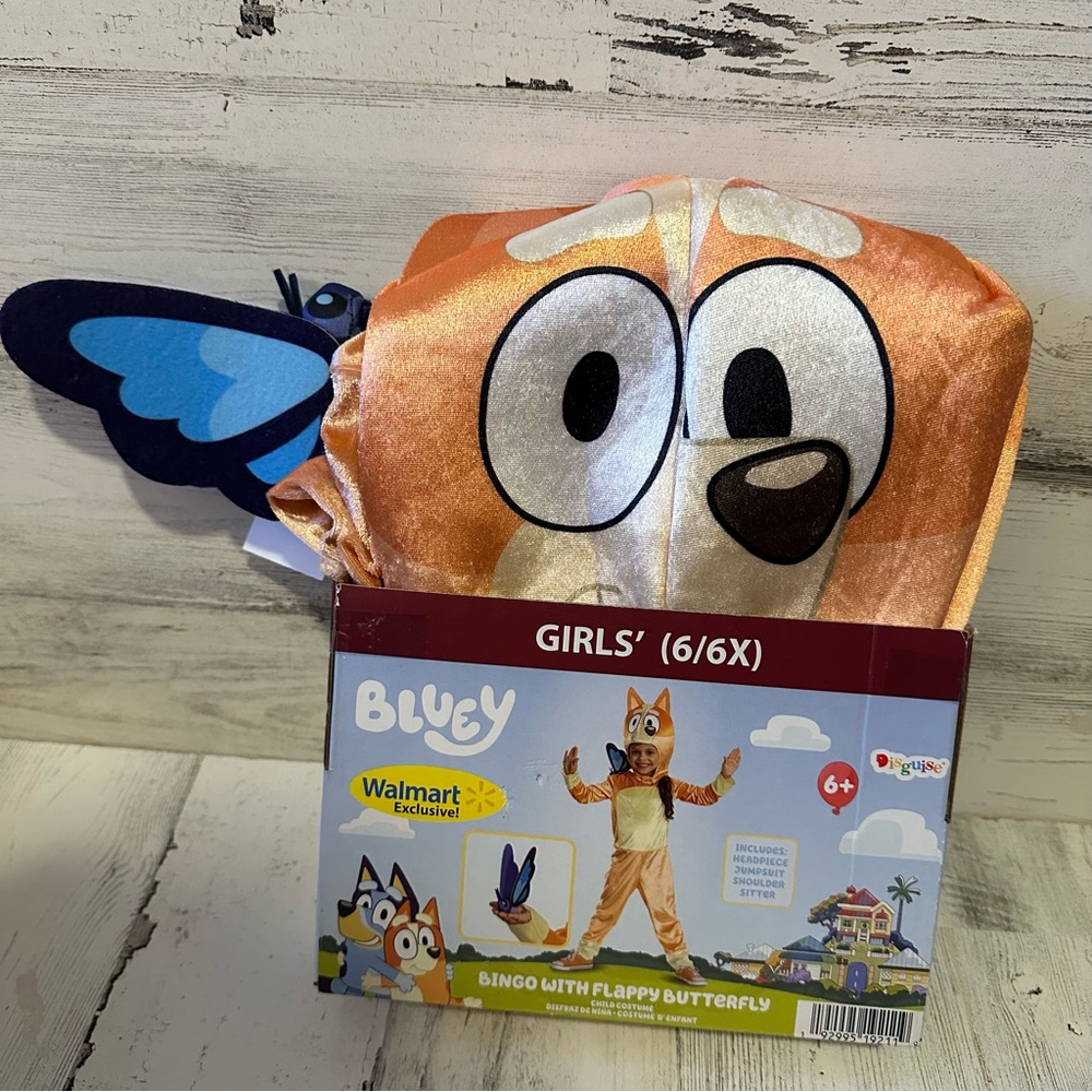 Bluey Bingo Halloween Costume Size 6/6x NEW